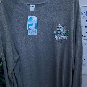 athletic long sleeve tiki hut tee